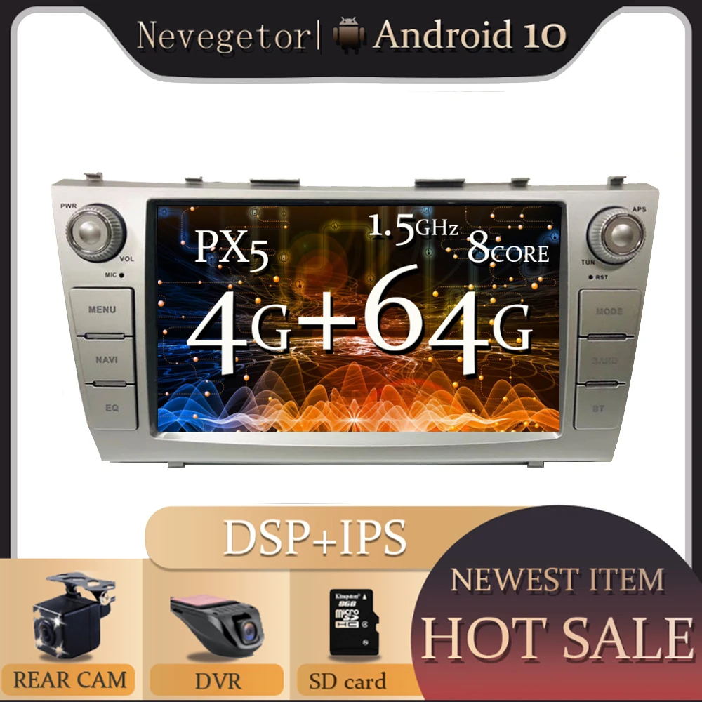 ANDROID 10 DSP 2Din автомобильный мультимедийный плеер для Toyota Camry 7 40 50 2006 2011