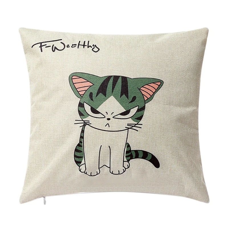 Cat Square Pillowcase Home Decor Linen Pillow Cases Cushion Covers For Sofa Car Fashion Pattern, Gift 45X45cm
Cat Square Pillowcase Home Decor Linen Pillow Cases Cushion Covers For Sofa Car Fashion Pattern, Gift 45X45cm