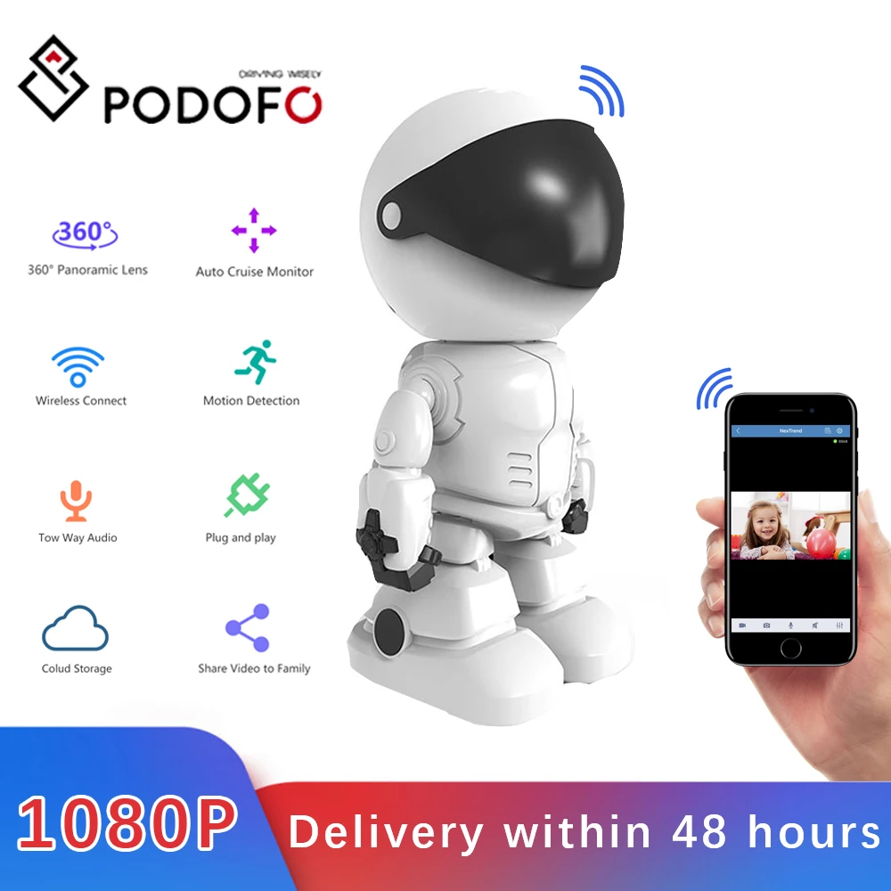 Podofo 1080P Robot IP Camera Security Camera WiFi Wireless CCTV Camera Smart Home Video Surveillance P2P Baby Monitor
Podofo 1080P Robot IP Camera Security Camera WiFi Wireless CCTV Camera Smart Home Video Surveillance P2P Baby Monitor