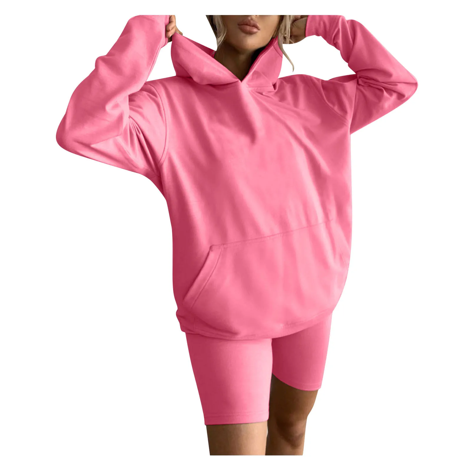 2021 Hoodies Set Women's Casual Sweatshirt Solid Color Round Neck Loose Fitting Sweatshirt Shorts Long-sleeved Hoodie Sport
2021 Hoodies Set Women's Casual Sweatshirt Solid Color Round Neck Loose Fitting Sweatshirt Shorts Long-sleeved Hoodie Sport