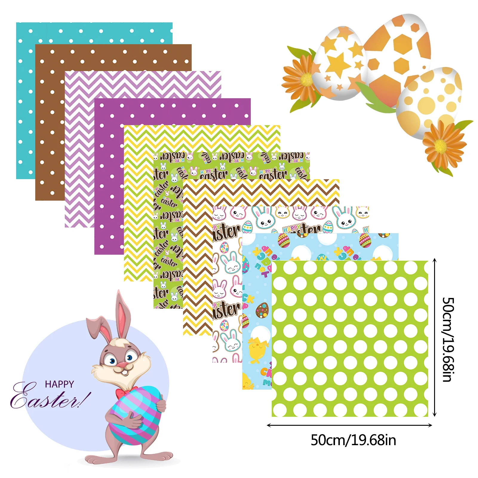 10PCS Rabbit Carrot Egg Easter Cotton Fabric Patchwork For Tissue Sewing Quilting Needlework Material DIY Handmade Cloth
10PCS Rabbit Carrot Egg Easter Cotton Fabric Patchwork For Tissue Sewing Quilting Needlework Material DIY Handmade Cloth