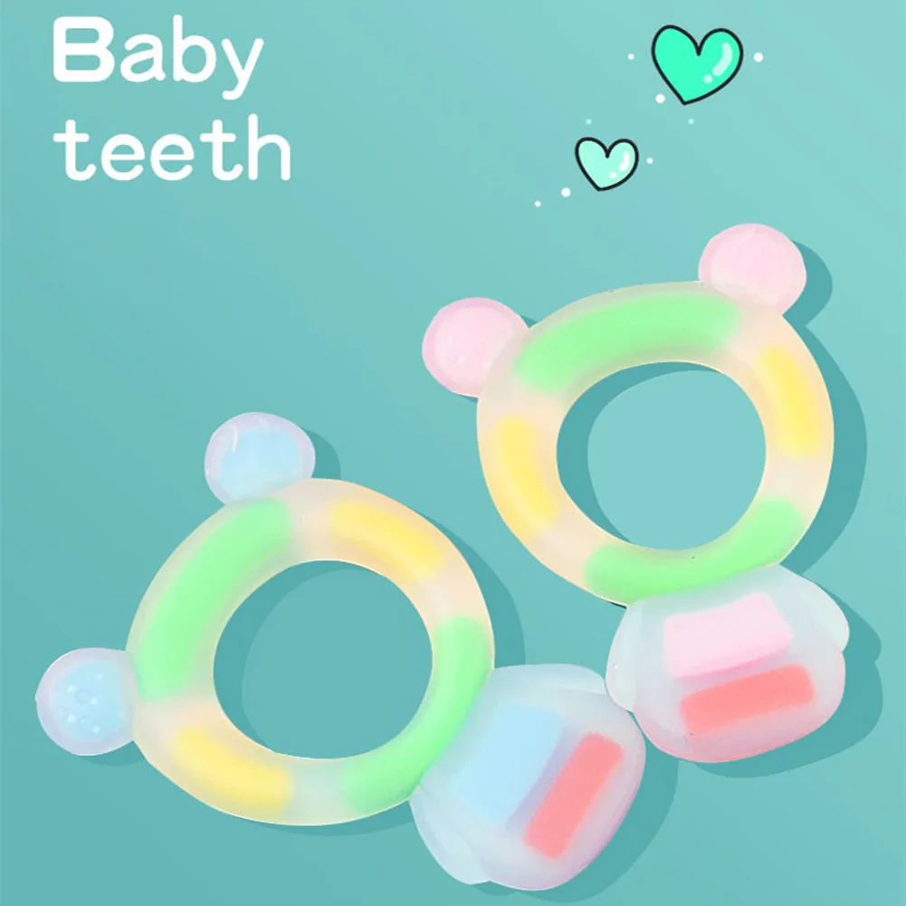 Creative Silicone Teether Cute Animal Rabbit Bear Head Shape Design Baby Chewing Teether Ring Nursing Supplies
Creative Silicone Teether Cute Animal Rabbit Bear Head Shape Design Baby Chewing Teether Ring Nursing Supplies