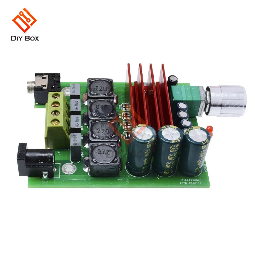 

TPA3116D2 Amplifier Board Subwoofer HIFI Digital 100W Power AMP TPA3116 8-25V Audio Amplifiers FOR Speakers