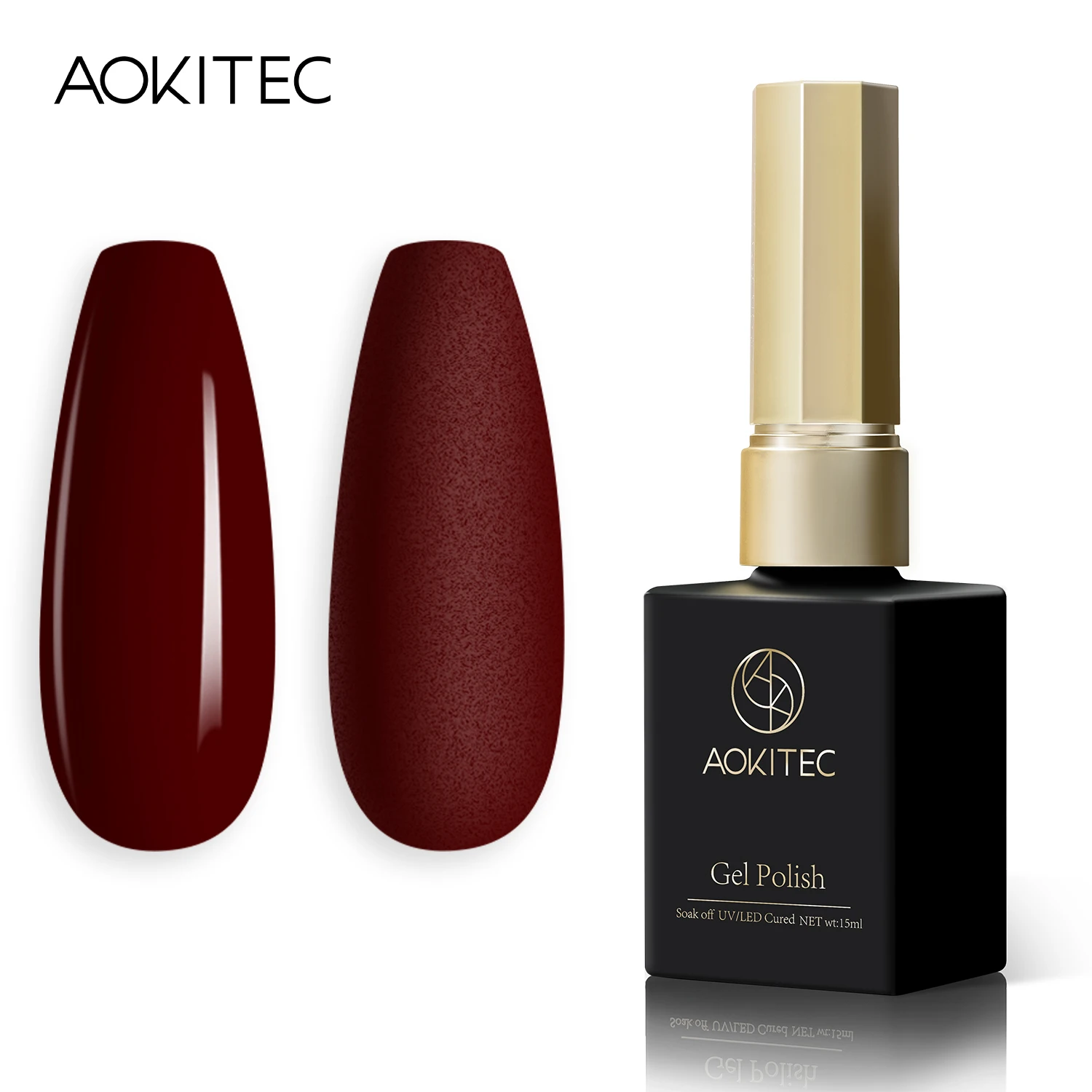 Aokitec Гель-лак для ногтей, удаляется замачиванием, УФ-цвет, цвет Бургунди, 15 мл 
Aokitec Гель-лак для ногтей, удаляется замачиванием, УФ-цвет, цвет Бургунди, 15 мл