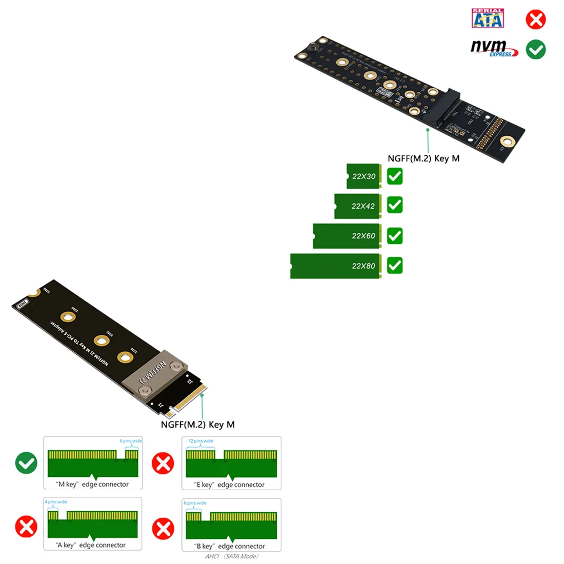 M.2(for NGFF) key M for NVMe SSD Extension Cable Extender PCIe3.0 x4 Full Speed Solid Drive Riser Card
M.2(for NGFF) key M for NVMe SSD Extension Cable Extender PCIe3.0 x4 Full Speed Solid Drive Riser Card