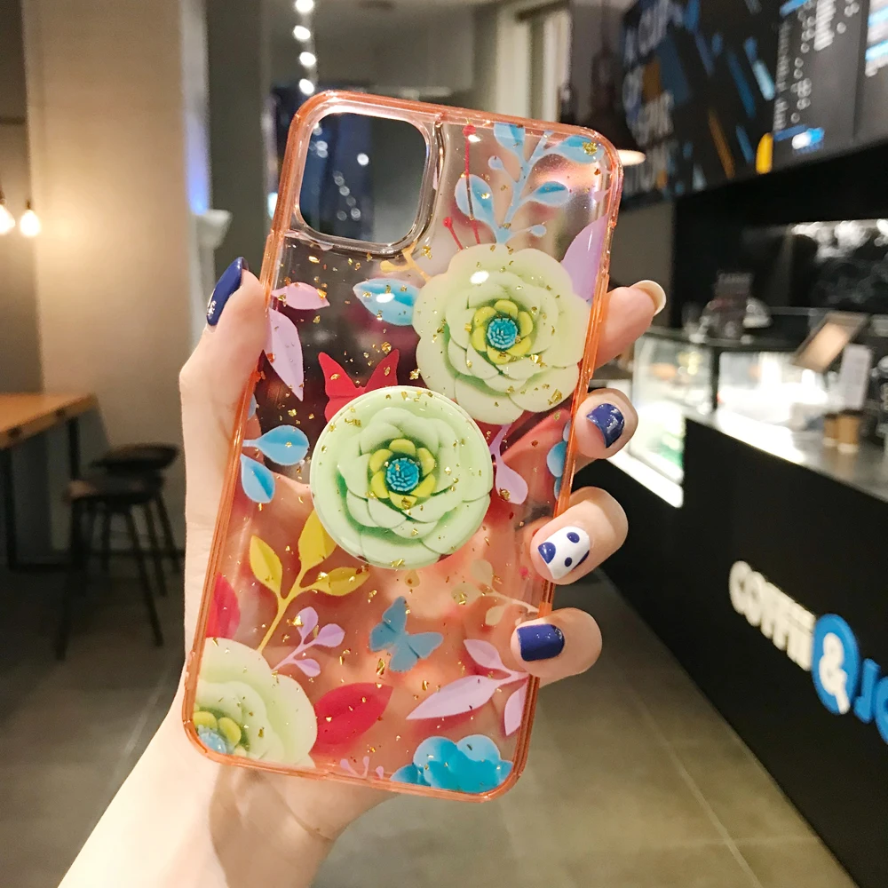 Яркий мягкий чехол с цветочным рисунком для Iphone 11 Pro Max Xr X 7 10 Plus 6 Se 2020 S 8 7Plus Xs |