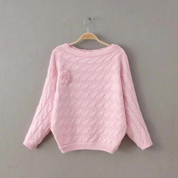 Zoulv2021 Women Tops Loose V Neck Jumper Casual Clothes Femme Off Shoulder Front Flower Autumn Knitted Sweater Winter Pullover 
Zoulv2021 Women Tops Loose V Neck Jumper Casual Clothes Femme Off Shoulder Front Flower Autumn Knitted Sweater Winter Pullover