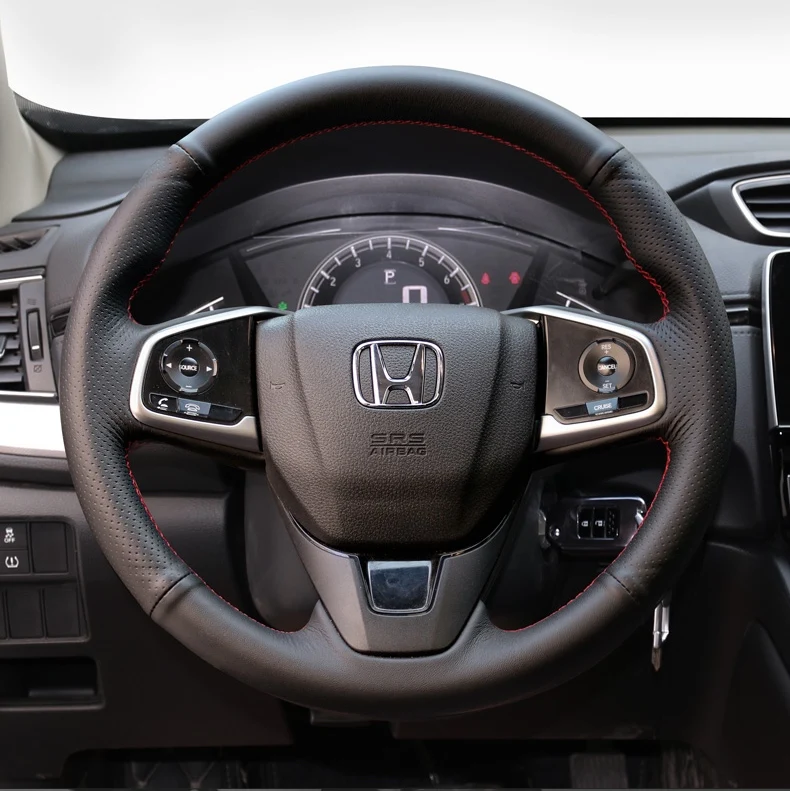 

Кожаный чехол на руль для Honda 10 поколения Civic CRV accord fit urv Vezel Avancier xrv jade