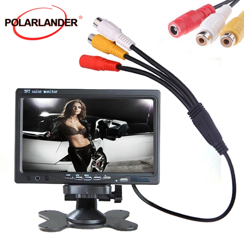 ЖК монитор автомобиля DVD VCD 7 дюймов цветной TFT цифровой с 2 каналами видео