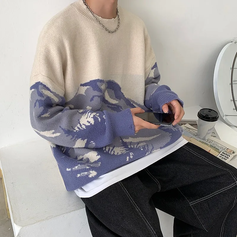 Sweater Men Streetwear Mountain Tree Pattern Hip Hop Autumn New Pullover Spandex O-neck Oversize Couple Casual Men's Sweaters
Sweater Men Streetwear Mountain Tree Pattern Hip Hop Autumn New Pullover Spandex O-neck Oversize Couple Casual Men's Sweaters