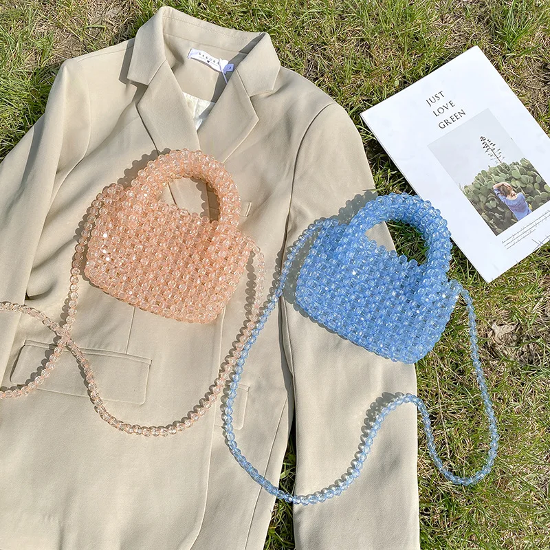 Fashion Acrylic Beading Women Handbags Clear Glass Pearl Shoulder Crossbody Bags Luxury Hollow Transparent Small Tote Summer
Fashion Acrylic Beading Women Handbags Clear Glass Pearl Shoulder Crossbody Bags Luxury Hollow Transparent Small Tote Summer