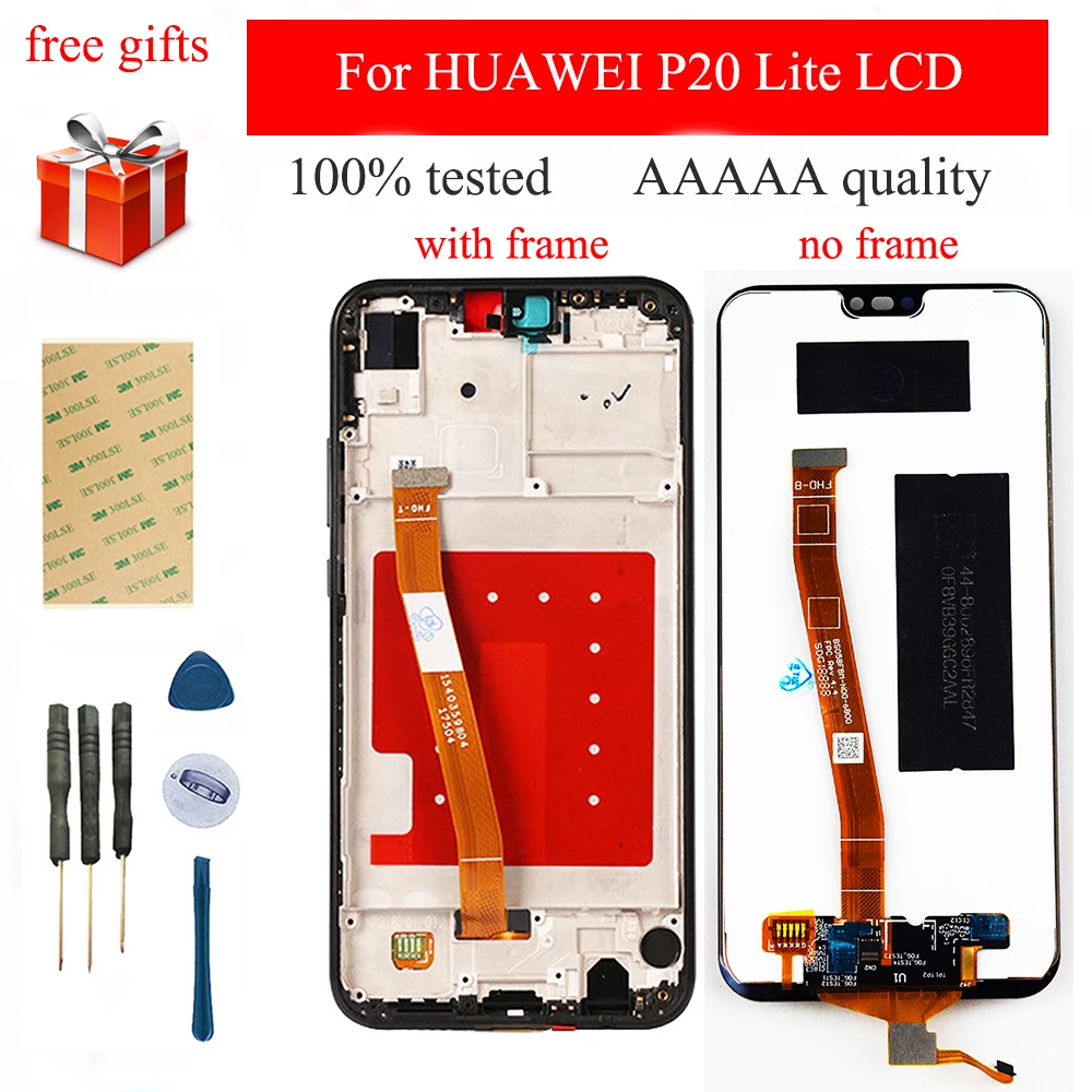 5 84 ''для HUAWEI P20 Lite ЖК дисплей p20 lite p20lite сенсорный экран дигитайзер сборка Рамка