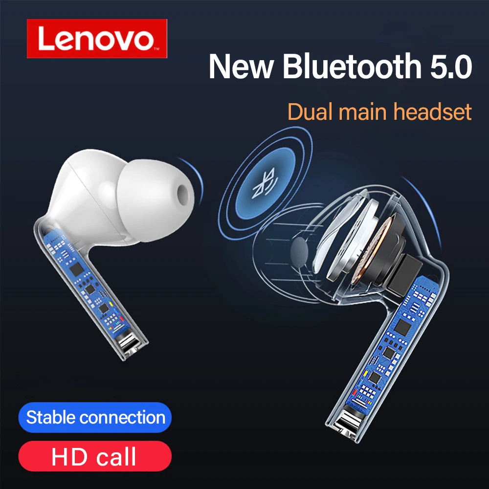 Lenovo XT90 Bluetooth Headphones Wireless Headsets Touch Noise Reduction Heavy Bass Sports Waterproof With Microphone | Электроника