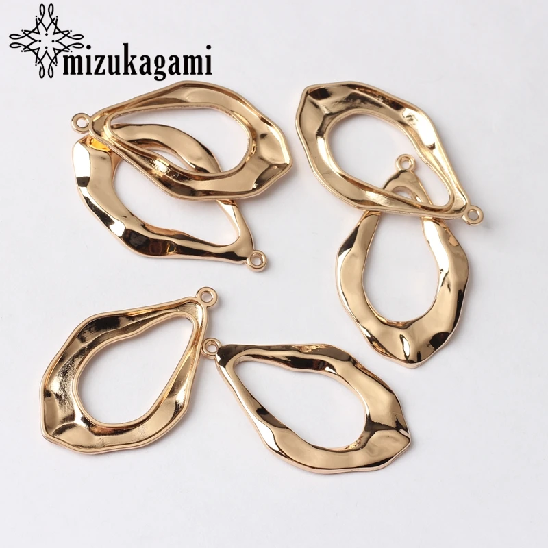 6pcs/lot 26*43mm Zinc Alloy Golden Water Drop Pendant Charms For DIY Fashion Necklace Jewelry Earrings Accessories | Украшения и