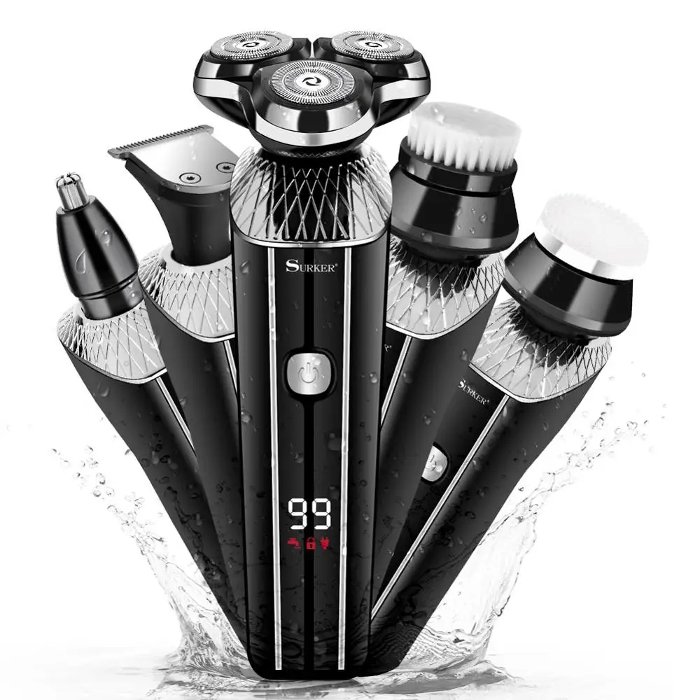 Surker Electric Shaver 5 in 1 Professional Men's Hair Clipper Adult Hair Trimmer Washable Rechargeable Grooming kit
Surker Electric Shaver 5 in 1 Professional Men's Hair Clipper Adult Hair Trimmer Washable Rechargeable Grooming kit