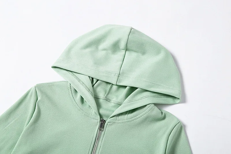 Women Fashion Long Sleeve Hooded Crop Top Stylish Zipper Solid Color Top Hoodes for Women Ladies Spring Autumn Zipper Wear
Women Fashion Long Sleeve Hooded Crop Top Stylish Zipper Solid Color Top Hoodes for Women Ladies Spring Autumn Zipper Wear