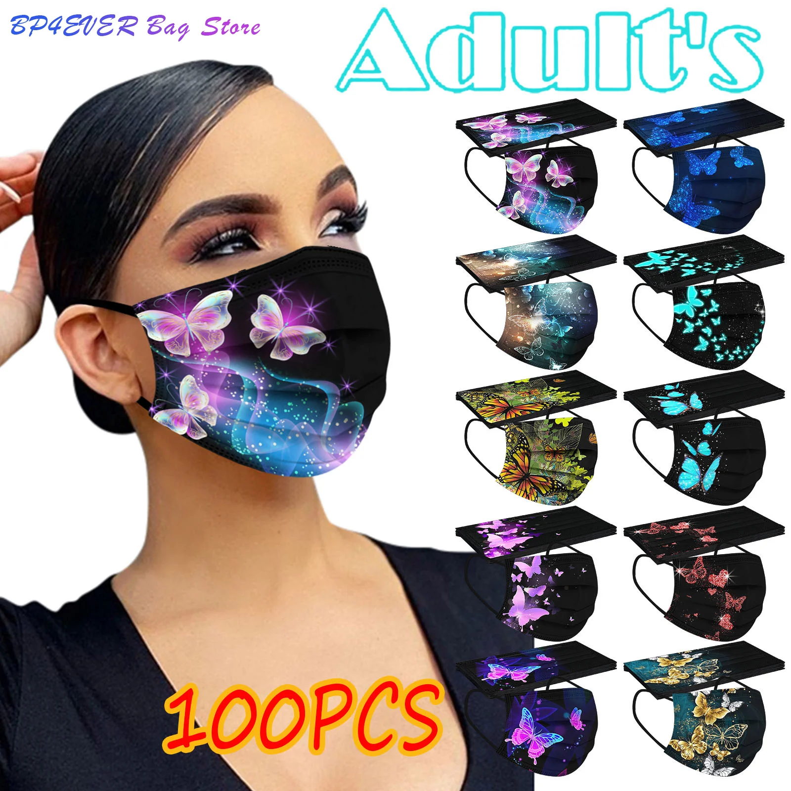 100pcs Adult Women Butterfly Printed Mascarillas Mask Disposable Face Mask 3ply Ear Loop Christmas Cosplay Mouth Mask Fabric
100pcs Adult Women Butterfly Printed Mascarillas Mask Disposable Face Mask 3ply Ear Loop Christmas Cosplay Mouth Mask Fabric