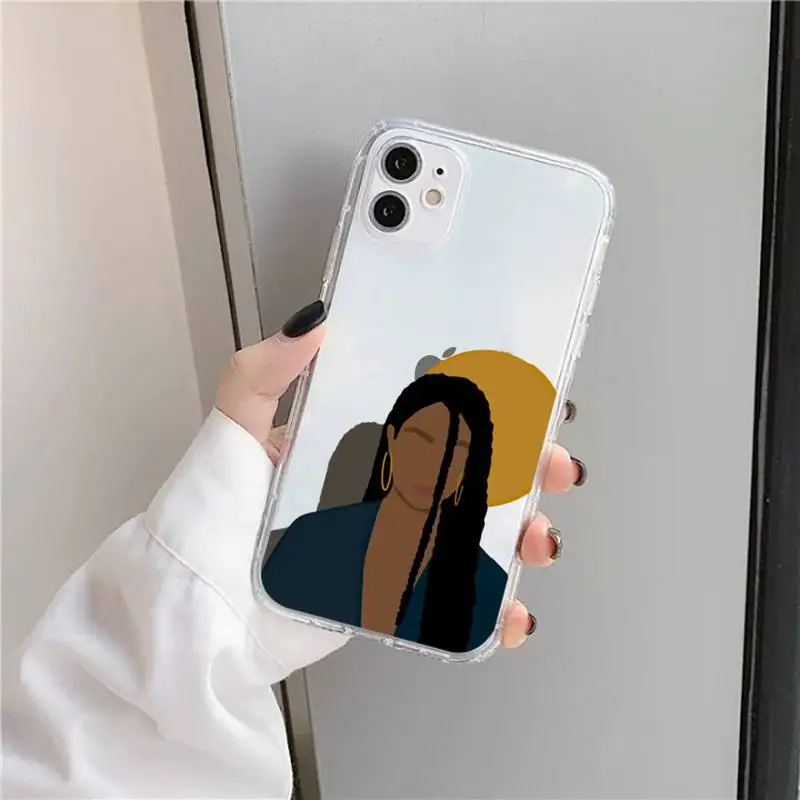 Black braids black girl fashion cartoon Phone Case Transparent for iPhone 11 12 mini pro XS MAX 8 7 6 6S Plus X 5S SE 2020 XR
Black braids black girl fashion cartoon Phone Case Transparent for iPhone 11 12 mini pro XS MAX 8 7 6 6S Plus X 5S SE 2020 XR