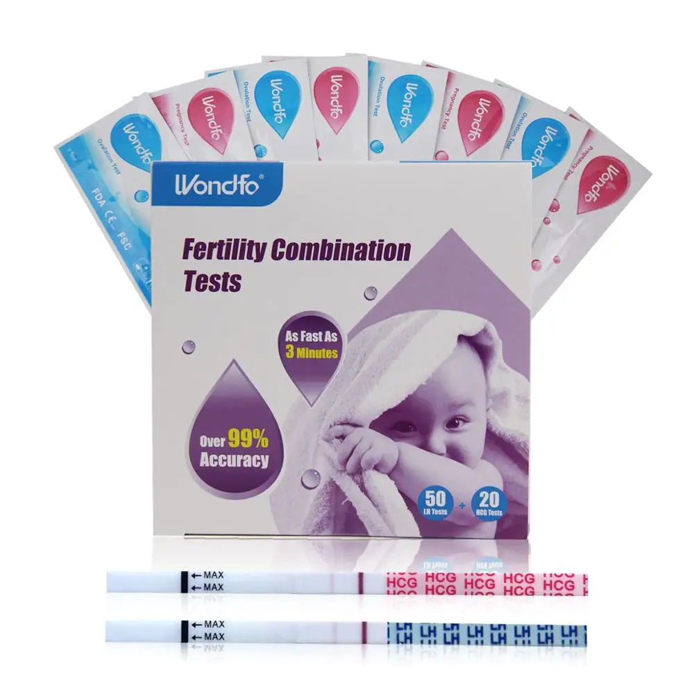 

Wondfo 20 x Pregnancy Urine Test Strip HCG Tests kits+ 50 x Ovulation Urine Test Strip LH tests kits