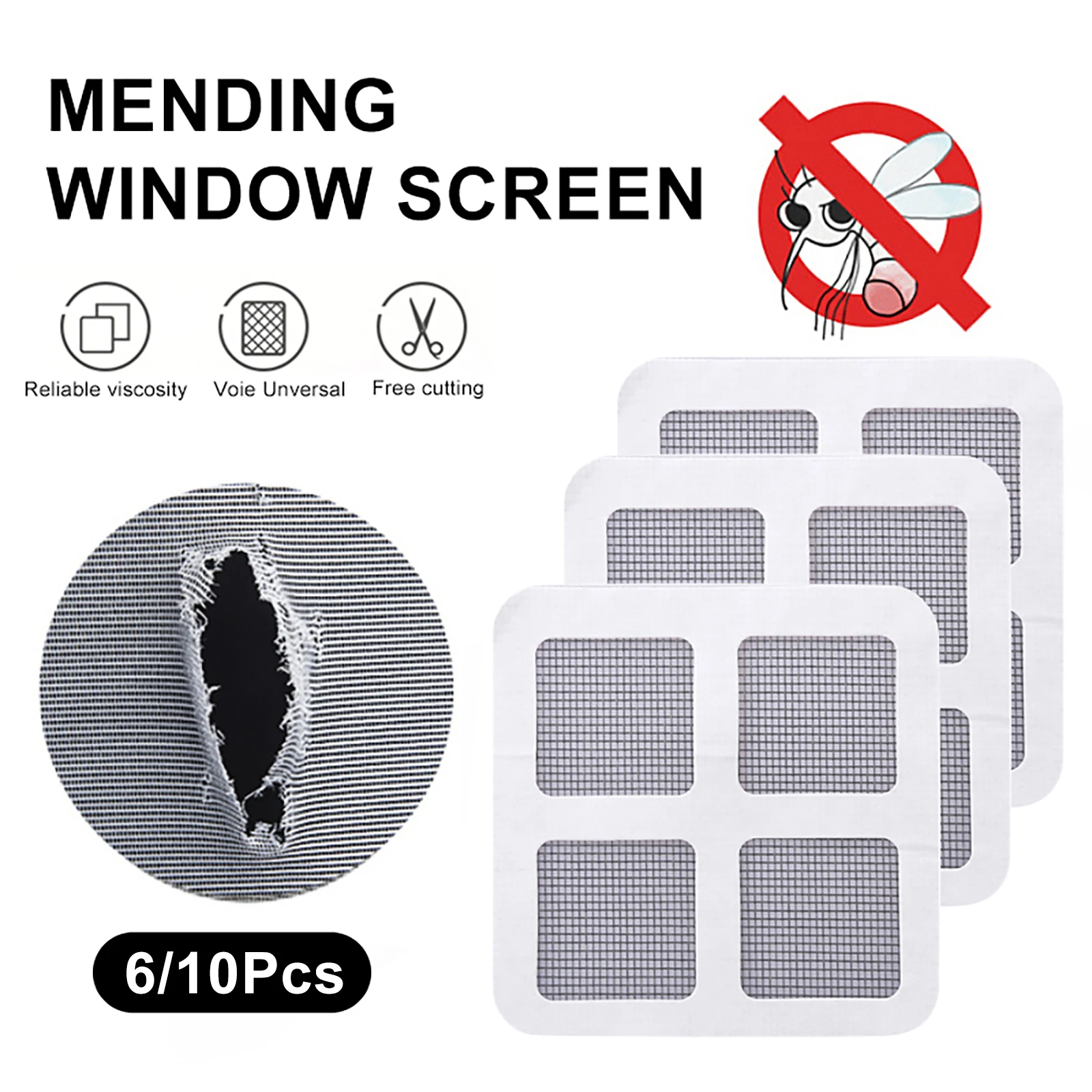 6/10pcs Window Screen Repair Patch Set Window Net Patch Anti-mosquito Mesh Sticky Repair Holes Cover Mesh Sticky Wires Patches
6/10pcs Window Screen Repair Patch Set Window Net Patch Anti-mosquito Mesh Sticky Repair Holes Cover Mesh Sticky Wires Patches