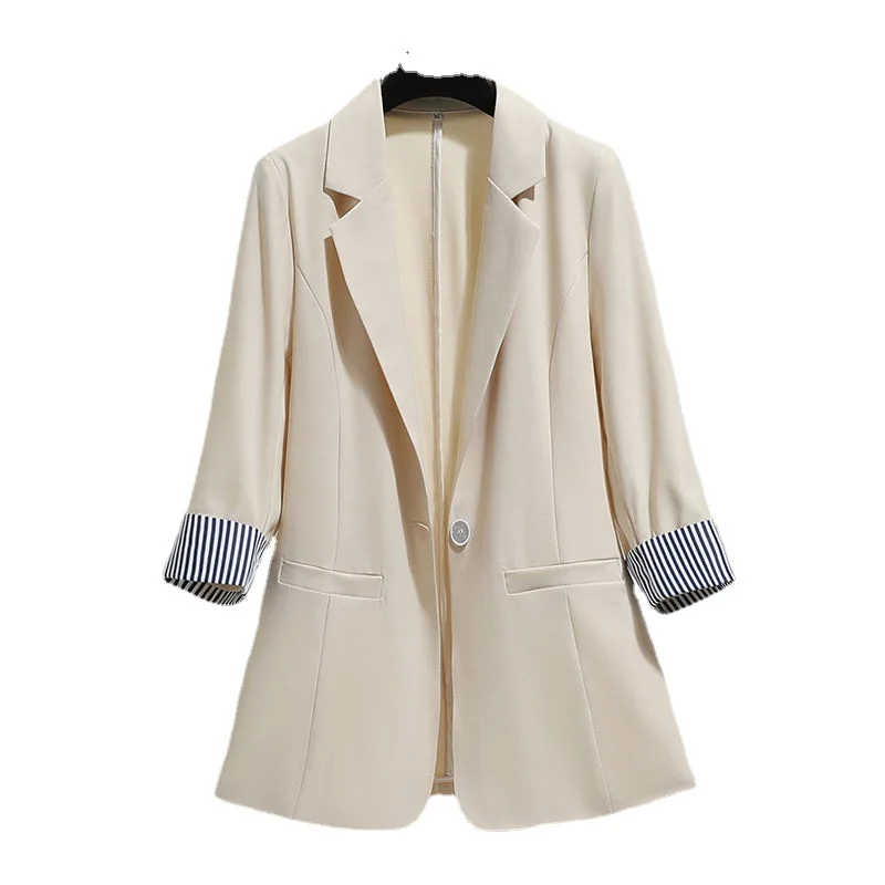 Womens Jacket Chic Office Blazer Spring White Long Coat Female Clothing Fashion Black Vintage Suite Ladies Elegant Coats Thin
Womens Jacket Chic Office Blazer Spring White Long Coat Female Clothing Fashion Black Vintage Suite Ladies Elegant Coats Thin