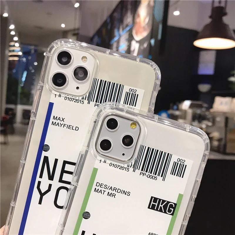hot INS Air ticket USA city London Paris Tokyo Label World Clear case For iPhone 11 Pro XR XS Max 7 8 plus Houston QR code cover
hot INS Air ticket USA city London Paris Tokyo Label World Clear case For iPhone 11 Pro XR XS Max 7 8 plus Houston QR code cover