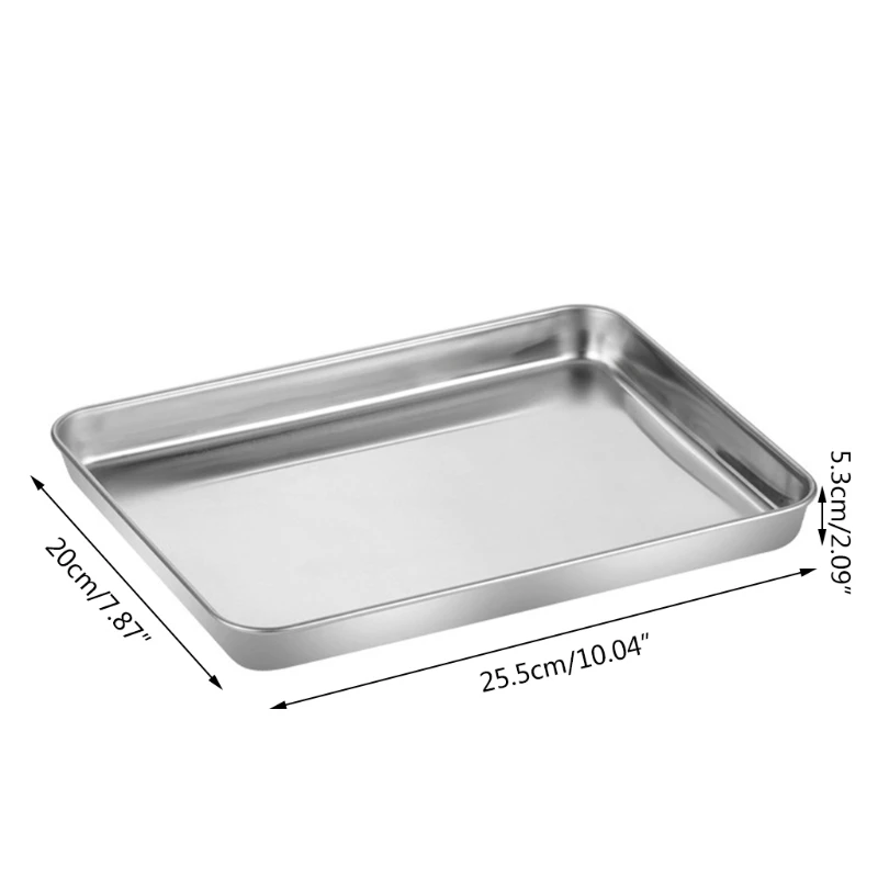 2pcs Stainless Steel Bakeware Set Flat Bottom Rectangular Toaster Baking Tray 
2pcs Stainless Steel Bakeware Set Flat Bottom Rectangular Toaster Baking Tray