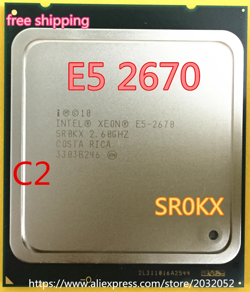 Процессор Intel Xeon E5-2670 ЦП 20 Мб кэш-памяти 2 60 ГГц 8 00 ГТ/с IntelQPI GA 2011 SROKX C2 E5 2670 |