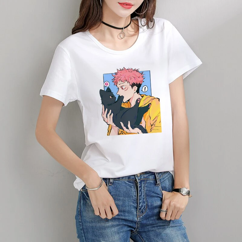 2021 New Summer Tops Woman Cute Cartoon Graphic T-shirts Kawaii Japanese Anime Girl Cotton Tees Solid Color White Plus Size Tee
2021 New Summer Tops Woman Cute Cartoon Graphic T-shirts Kawaii Japanese Anime Girl Cotton Tees Solid Color White Plus Size Tee
