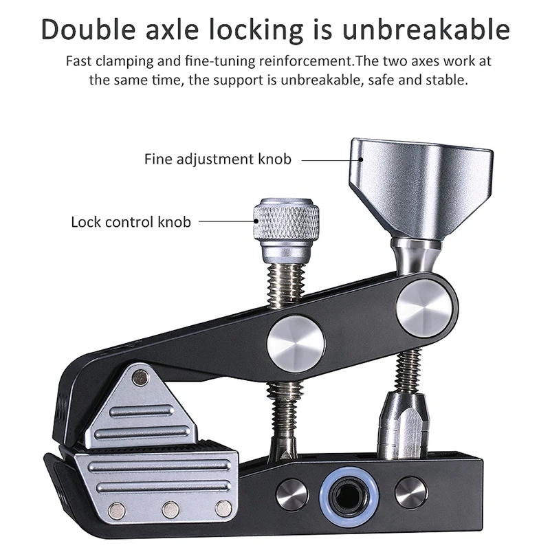 Crab Clamp Fixed Clip Portable Travel Photography Bracket Tripod Support Stand for Vlog Video Canon Sony Nikon DSLR 
Crab Clamp Fixed Clip Portable Travel Photography Bracket Tripod Support Stand for Vlog Video Canon Sony Nikon DSLR