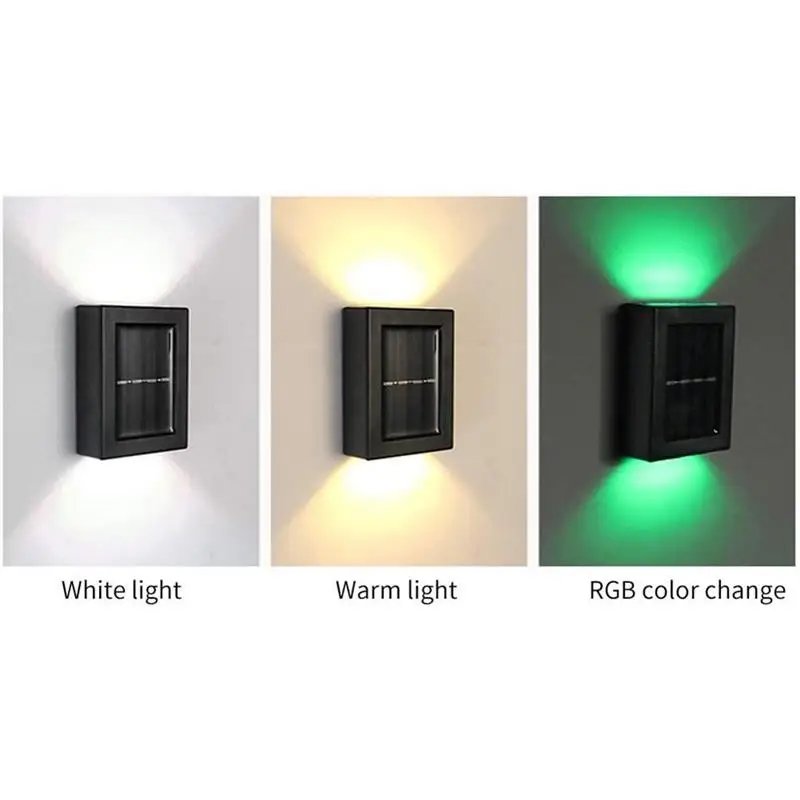 2Pcs LED Solar Lights Outdoor Solar Wall Light Up Down Wall Lamp Path Stairs Garden Decorative Wall Lamp Street Solar LED Lights
2Pcs LED Solar Lights Outdoor Solar Wall Light Up Down Wall Lamp Path Stairs Garden Decorative Wall Lamp Street Solar LED Lights