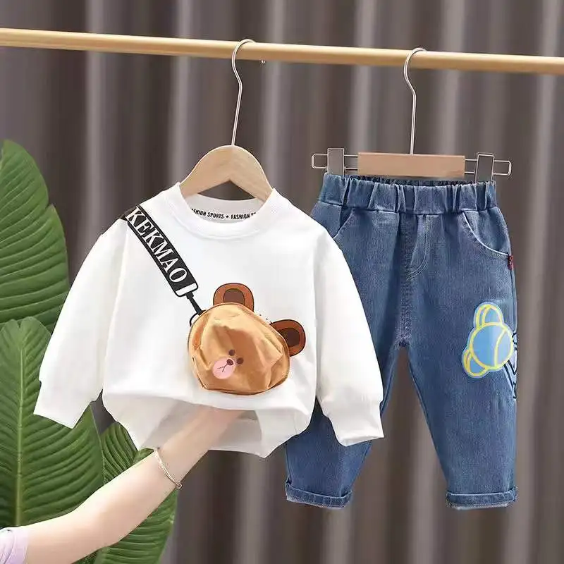 Boys And Girls Spring And Autumn Suits 2022 New Children's 1-2-3-4-5 Years Old Baby Long-sleeved Trousers Fashion Two-piece Set
Boys And Girls Spring And Autumn Suits 2022 New Children's 1-2-3-4-5 Years Old Baby Long-sleeved Trousers Fashion Two-piece Set
