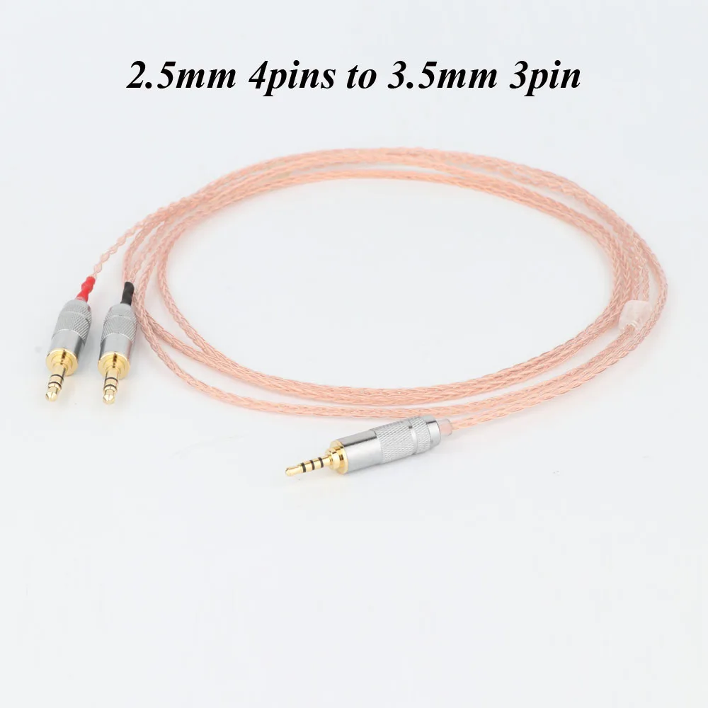 

2.5mm TRRS Balanced 8 core OCC Copper Litz braid Headphone Upgrade Cable for MDR-Z7 Z7M2 MDR-Z1R D600 D7100