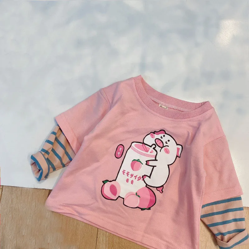 Cartoon Girls T-shirt Cute Boys Long Sleeve Tops Pink Shirt for Girls Fashion Clothes Boys Graphic Tee 1.2.3.4.5.6Years Spring
Cartoon Girls T-shirt Cute Boys Long Sleeve Tops Pink Shirt for Girls Fashion Clothes Boys Graphic Tee 1.2.3.4.5.6Years Spring