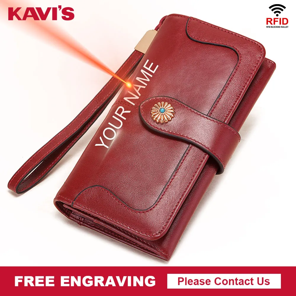KAVIS Genuine Leather Wallet Luxury Card Holder Female Coin Purse Women Portomonee Clutch Clamp Money Bag Free Engraving Quality
KAVIS Genuine Leather Wallet Luxury Card Holder Female Coin Purse Women Portomonee Clutch Clamp Money Bag Free Engraving Quality