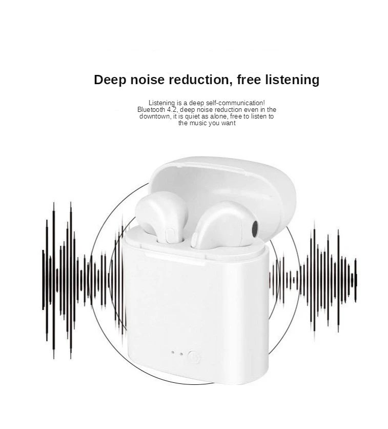 Wireless Bluetooth Headsets TWS I7s Stereo 4.2 in-Ear Sports Earbuds In-ear Headphone Headset With Charging Case
Wireless Bluetooth Headsets TWS I7s Stereo 4.2 in-Ear Sports Earbuds In-ear Headphone Headset With Charging Case
