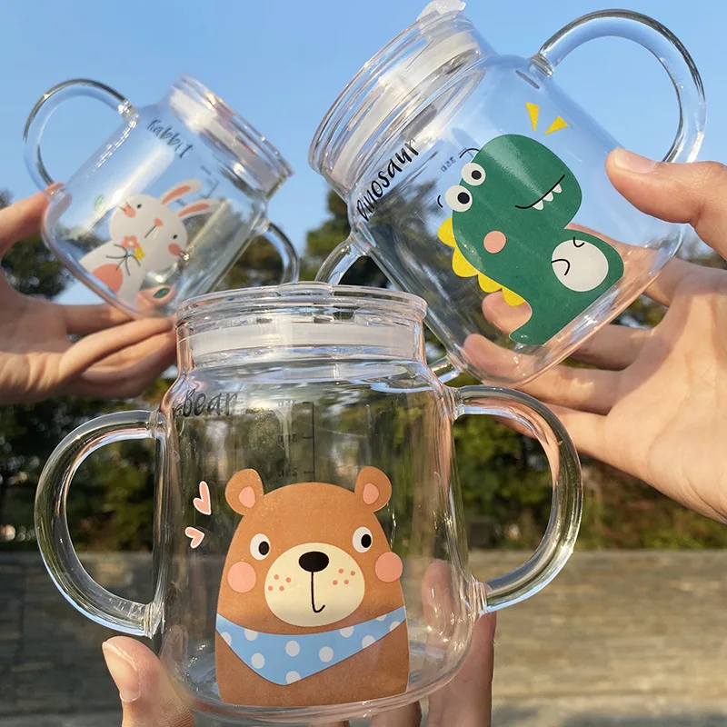 Cartoon Children's Milk Binaural Borosilicate Glass Cup Japanese Style Creative Straw Cup Microwave Heating with Scale
Cartoon Children's Milk Binaural Borosilicate Glass Cup Japanese Style Creative Straw Cup Microwave Heating with Scale