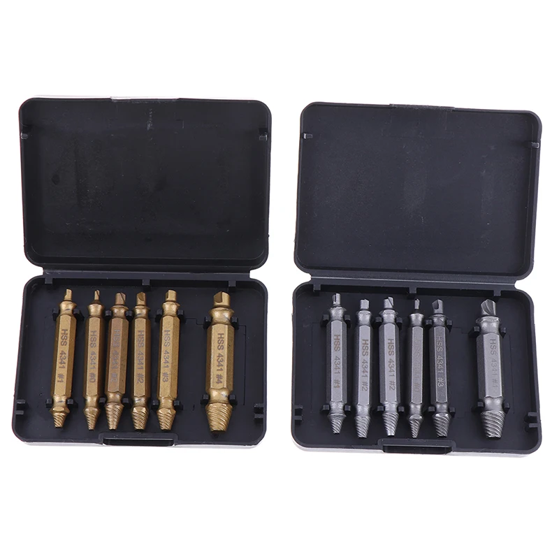 6PCS/set Drill Bits Easy Out Guide Broken Damag Screws Bolt Remover M3-M10 Gold Screw Extractor Set
6PCS/set Drill Bits Easy Out Guide Broken Damag Screws Bolt Remover M3-M10 Gold Screw Extractor Set