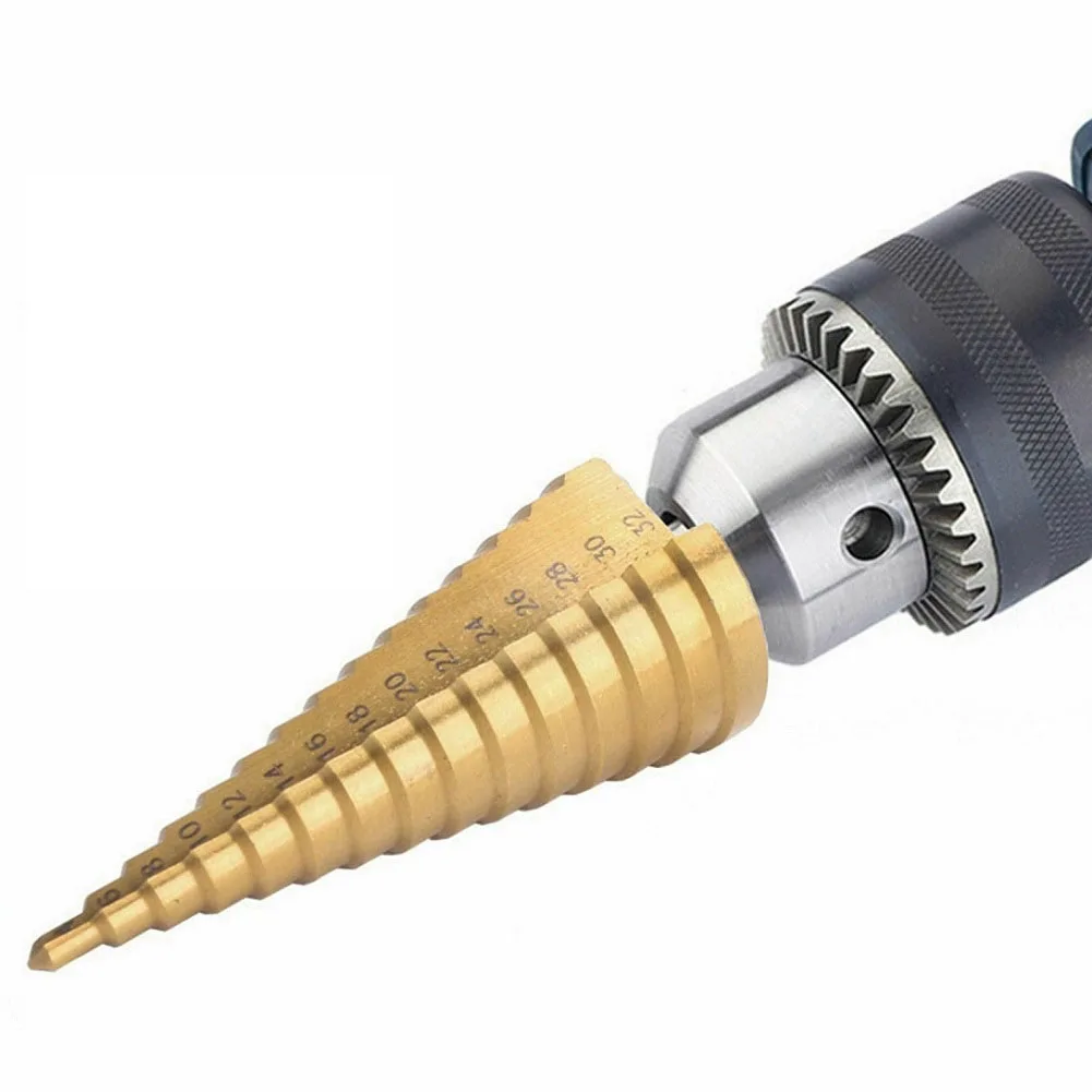 3Pcs HSS Steel Titanium Step Drill Bit Set 4-12/20/32mm Metal Hole Cutter Wood Cone Core Drilling Hole Saw Tool+3,6,8 Saw Drill
3Pcs HSS Steel Titanium Step Drill Bit Set 4-12/20/32mm Metal Hole Cutter Wood Cone Core Drilling Hole Saw Tool+3,6,8 Saw Drill