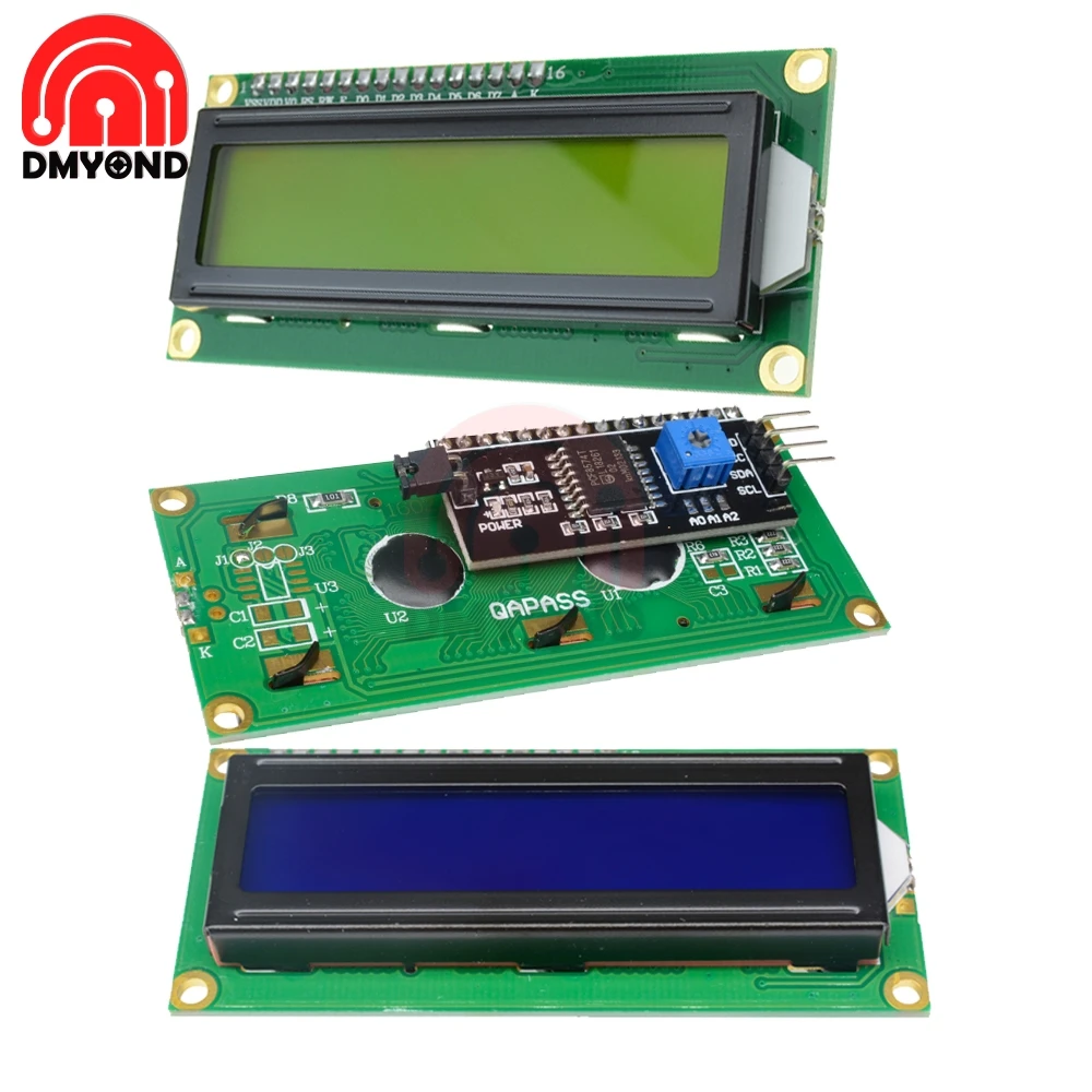 Blue Yellow Screen LCD1602 1602 Module 16x2 Character LCD Display Module 1602 5V with I2C Adapter Board Module For Mega2560
Blue Yellow Screen LCD1602 1602 Module 16x2 Character LCD Display Module 1602 5V with I2C Adapter Board Module For Mega2560
