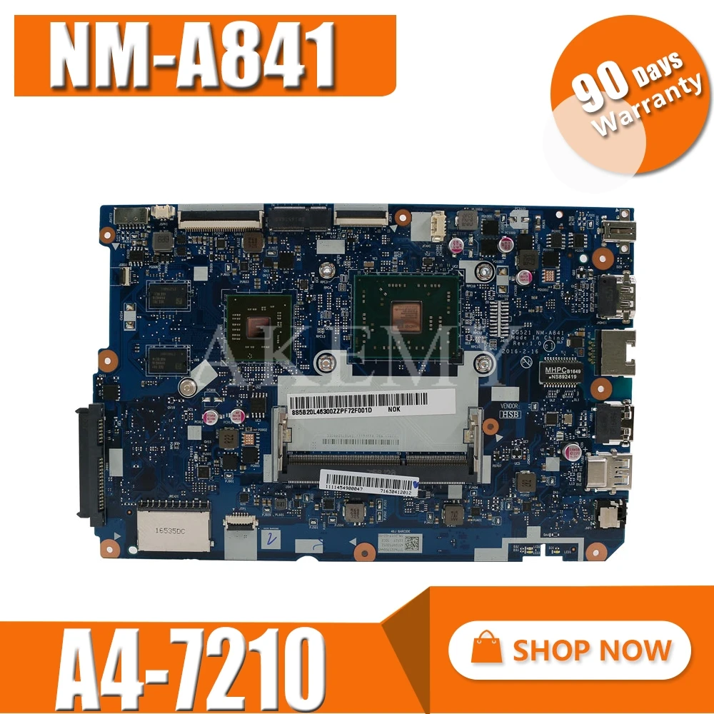Новинка 80TJ для материнской платы ноутбука ideapad 110-15 ACL NM-A841 CPU:A4-7210 GPU: 2 ГБ DDR3 FRU 5B20L46267 5B20L46302 100 тест
Новинка 80TJ для материнской платы ноутбука ideapad 110-15 ACL NM-A841 CPU:A4-7210 GPU: 2 ГБ DDR3 FRU 5B20L46267 5B20L46302 100 тест