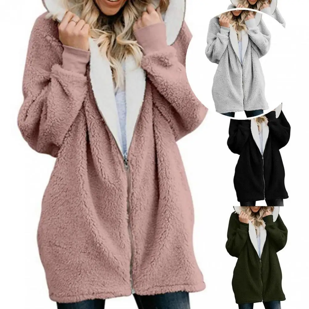 Long Coat Open Front Plush Skin-friendly Mid-Length Hooded Women Coat Loose Cardigan Outerwear
Long Coat Open Front Plush Skin-friendly Mid-Length Hooded Women Coat Loose Cardigan Outerwear