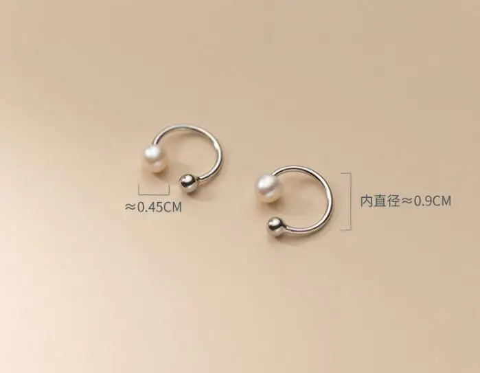 1pair (No pierced) Real. 925 Sterling Silver Jewelry Freshwater Pearl &Round bead U-SHAPE Clip On Cuff Earrings Ear-Bone C-G9084
1pair (No pierced) Real. 925 Sterling Silver Jewelry Freshwater Pearl &Round bead U-SHAPE Clip On Cuff Earrings Ear-Bone C-G9084