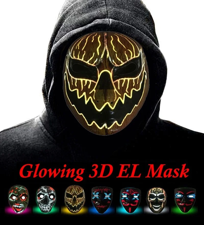 Halloween Luminous Cold Light Mask 3D Three-dimensional Luminous Mask Masquerade LED Mask for Face Women Cosplay Character Props
Halloween Luminous Cold Light Mask 3D Three-dimensional Luminous Mask Masquerade LED Mask for Face Women Cosplay Character Props