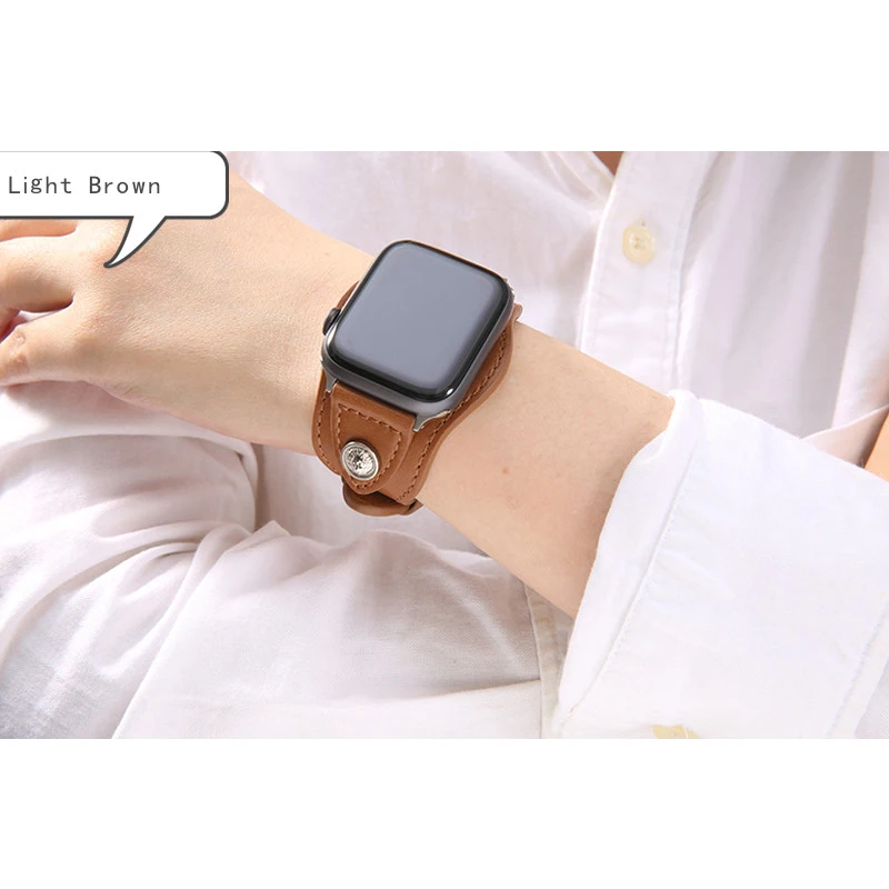 Genuine Leather bracelet strap for apple watch 5/4/3/2/1 iwatch band 44mm 42mm 40mm 38mm watchband+metal buckle 
Genuine Leather bracelet strap for apple watch 5/4/3/2/1 iwatch band 44mm 42mm 40mm 38mm watchband+metal buckle