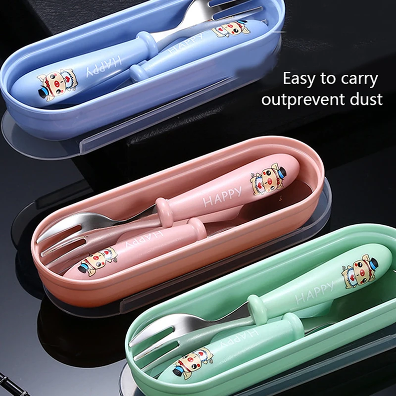 Baby Gadgets Tableware Set Children Utensil Stainless Steel Toddler Dinnerware Cutlery Portable Cartoon Feeding Spoon Fork
Baby Gadgets Tableware Set Children Utensil Stainless Steel Toddler Dinnerware Cutlery Portable Cartoon Feeding Spoon Fork