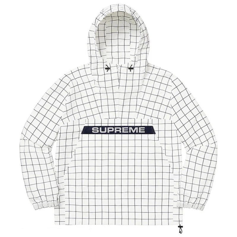 19FW Supreme Heavy Nylon Half-zip Check School Uniform Jacket Thin Windbreaker Hooded Jacket
19FW Supreme Heavy Nylon Half-zip Check School Uniform Jacket Thin Windbreaker Hooded Jacket