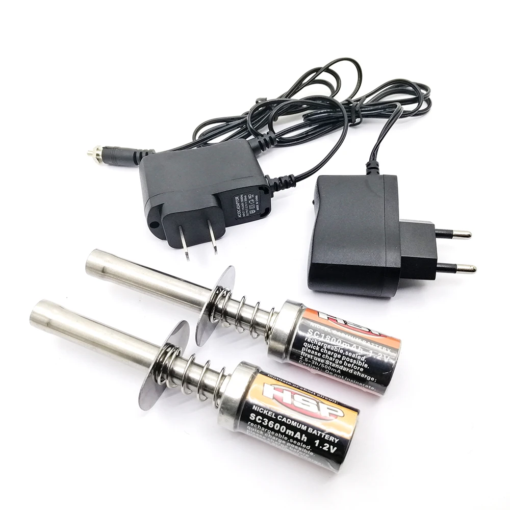 2 pc HSP Gas RC Nitro Engine motor glow 1.2V 1800MA 3600MA RECHARGEABLE GLOW PLUG Starter Igniter AC Charger for RC 1/8 1/10 Car
2 pc HSP Gas RC Nitro Engine motor glow 1.2V 1800MA 3600MA RECHARGEABLE GLOW PLUG Starter Igniter AC Charger for RC 1/8 1/10 Car