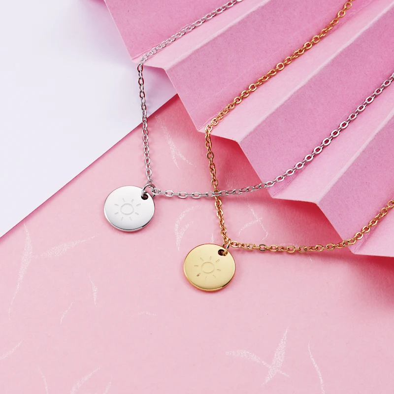 Fnixtar 20 шт./лот Ins круглый уголок гравировка солнца круглое ожерелье с подвеской позолоченное 18 карат ожерелья для женщин девушек подарки
Fnixtar 20 шт./лот Ins круглый уголок гравировка солнца круглое ожерелье с подвеской позолоченное 18 карат ожерелья для женщин девушек подарки