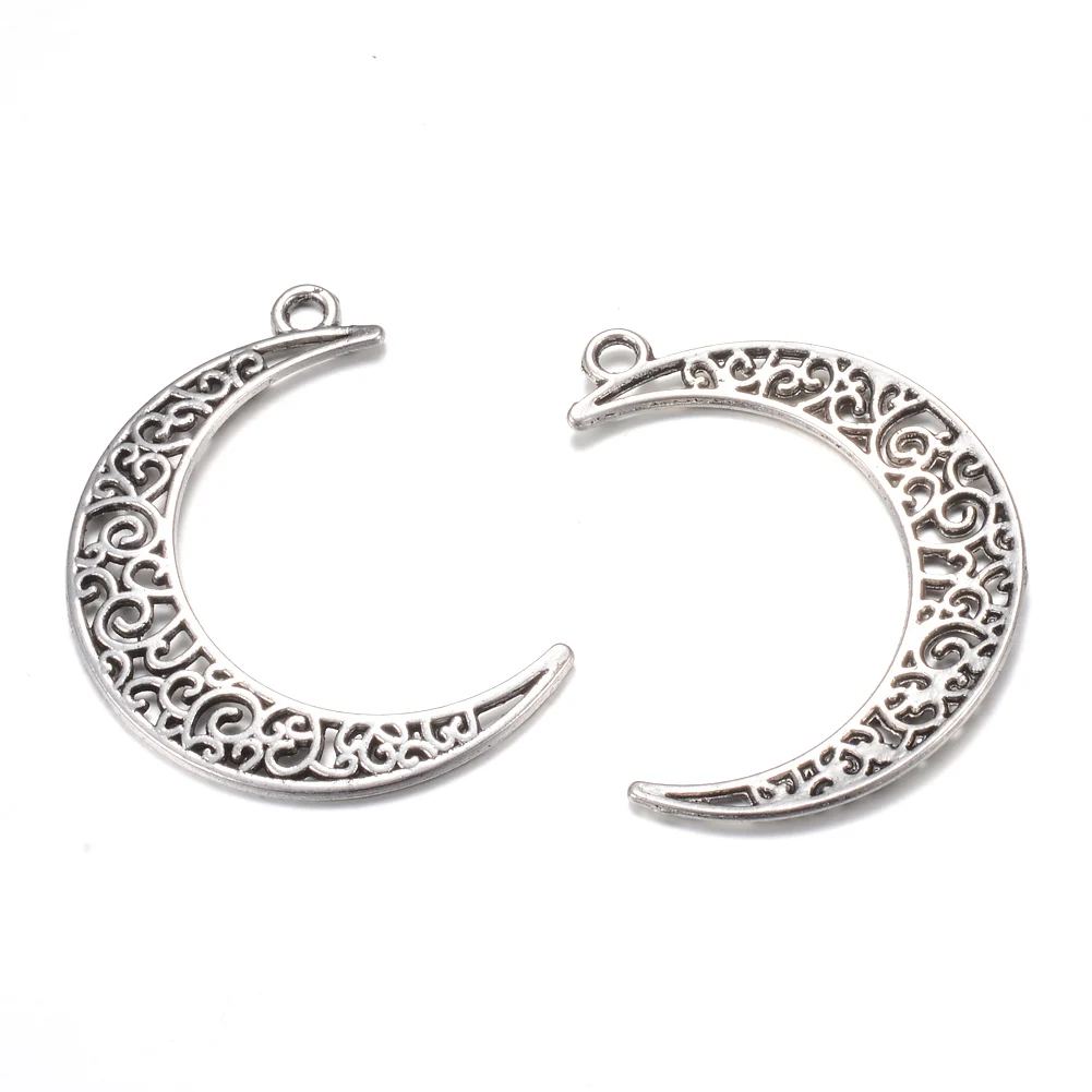 10pcs Tibetan Style Alloy Pendants Crescent Moon Antique Silver For DIY Jewelry Making, 40x29x1mm, Hole: 2.5mm
10pcs Tibetan Style Alloy Pendants Crescent Moon Antique Silver For DIY Jewelry Making, 40x29x1mm, Hole: 2.5mm